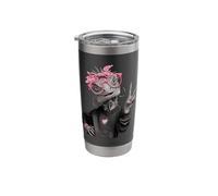 Cool Sassy Iguana Reptile Mom Pink Glasses Lizard Lover Stainless Steel Insulated Tumbler
