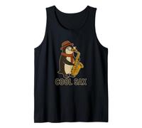 Cool Sax, Funny Saxophone Retro Jazz Music Graphic Tank Top