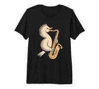 Cool Saxophone Playing Bird Jazz Musician Vibes Premium T-Shirt