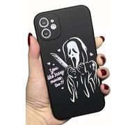 Cool Scary Case for iPhone 11 6.1 inch, Scream Horror Anime Printed, Cute Halloween Skull Skeleton Design for Women Men Boys Girls Soft TPU Silicone Shockproof Phone Case for iPhone 11