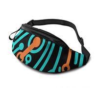 Cool Science and Technology Fingerprint Adjustable Fanny Pack Waist Bags with Headphone Hole for Sports Workout Traveling Running