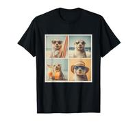 Cool Sea Otters with Sunglasses Beach Marine Animals Summer T-Shirt