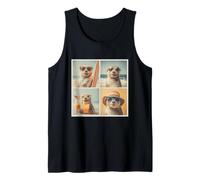 Cool Sea Otters with Sunglasses Beach Marine Animals Summer Tank Top