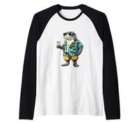 Cool Seal Summer Vacation Raglan Baseball Tee