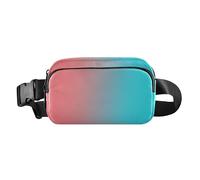 Cool Serenity Fashion Fanny Pack Waist Bag for Women Men Large Capacity Belt Bag Travel Wallet for Shopping Running, Coral Turquoise, One Size