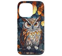 Cool Shadow Owl with Golden Leaves Design Case for iPhone 13 Pro