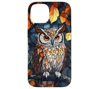 Cool Shadow Owl with Golden Leaves Design Case for iPhone 14
