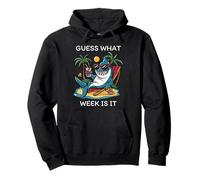 Cool Shark 2025 Week Guess What Week Is It Funny Shark Lover Pullover Hoodie