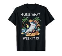 Cool Shark 2025 Week Guess What Week It Is Funny Shark Lover T-Shirt