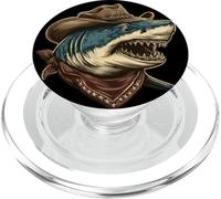 Cool Shark in Wild West Look PopSockets PopGrip for MagSafe