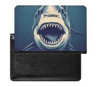 Cool Shark Passport Cover Protector Rfid Blocking Passport Holder Id Card Holder Secure Travel Wallet Organizer for Passport Tickets Credit Cards, style, One Size