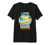 Cool Shark Teeth Finder Coastal Vacation Collecting Design Premium T-Shirt