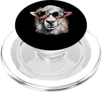Cool Sheep with Sunglasses - Funny Animal Portrait Design PopSockets PopGrip for MagSafe