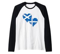 Cool Shetland Islands Scotland Flag for Proud Shetlanders Raglan Baseball Tee