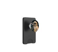 Cool Shih Tzu Dog Wearing Sunglasses Drinking Bubble Tea PopSockets PopWallet for MagSafe