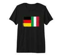 Cool Simple Italy Germany Flag for Italian German Fans Pride Premium T-Shirt