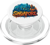 Cool Singapore Graffiti Street Art Skyline PopSockets PopGrip for MagSafe