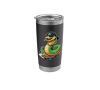 Cool Skateboarding Snake Mascot Graphic Stainless Steel Insulated Tumbler