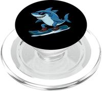 Cool Skater Shark With Sunglasses Surf Vibe PopSockets PopGrip for MagSafe