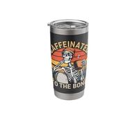 Cool Skeleton Caffeinated to The Bone with Coffee Mug Stainless Steel Insulated Tumbler