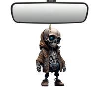 Cool Skeleton Car, 1/7 Pieces Figures Skeleton Acrylic Hanging Swing Mirror Car, Decorative Skeletons Pendants