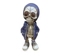 Cool Skeleton Figurines | Gothic Home Decor Skull Resin Memorial Skeleton Statue - Portable Ornaments Collectible Decorative For Halloween Party Desk Home Offices