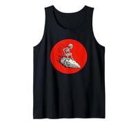 Cool Skeleton on a Meteor Adventure for Space Lovers Tank Top