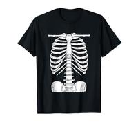 Cool Skeleton Ribcage Halloween Costume Vibe Gothic T-Shirt