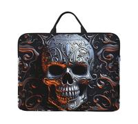 Cool Skull Graphics Laptop Case 14 Inch Laptop Sleeve Computer Carrying Bag Shockproof Protective Notebook Case Portable Laptop Bag Waterproof Briefcase Bag for Men Women