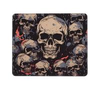 Cool Skull Graphics Multi-Size Rubber-Edged Gaming Mouse Pad (Landscape) â€“ Full-Print, Eco-Friendly 100% Polyester Surface With 3mm Non-Slip Rubber Base For Office, Study & Pc/Console Use