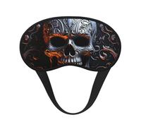 Cool Skull Graphics Sleep Mask for Side Sleeper, Blackout Eye Mask for Women Men, Zero Pressure Sleeping Masks Soft Breathable Eye Cover Comfortable Blindfold Eyeshade for Night Sleep