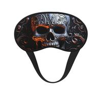 Cool Skull Graphics Sleep Mask for Side Sleeper, Blackout Sleep Eye Mask Comfortable Blindfold Eyeshade Soft Breathable Sleeping Mask with Elastic Strap Silk Eye Covers for Travel