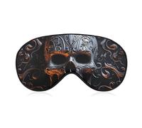 Cool Skull Graphics Sleep Mask for Women Men, Breathable Soft Sleeping Mask Adjustable Eye Cover Light Blocking Eye Masks for Travel, Home, Office, Nap, Flights