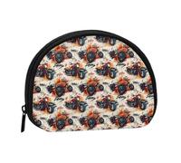 Cool Skull Motorcycle Print Coin Purse - Mini Coin Purses for Women, Cute Small Change Purse Coins Pouch
