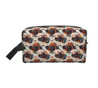 Cool Skull Motorcycle Print Toiletry Bag for Men Women, Travel Toiletries Bags Cosmetic Bag, Hanging Toiletry Shaving Bags for Travel Accessories