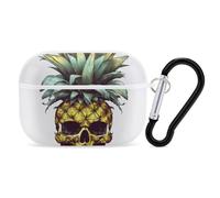 Cool Skull Pineapple AirPod Pro Case, Anti Scratch Hard PC Cover with Keychain, AirPod Pro 2nd/1st Case Accessories for Women Men, White-Style