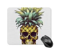 Cool Skull Pineapple Mouse Pad Non-Slip & Waterproof Mousepad for Desk, Ultra Thin Rectangle Mouse Mat for Office, Gaming, 25 * 30cm