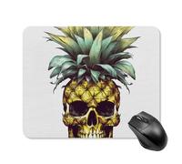 Cool Skull Pineapple Mouse Pad Non-Slip & Waterproof Mousepad for Desk, Ultra Thin Rectangle Mouse Mat for Office, Gaming, 20 * 25cm
