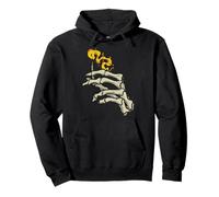 Cool Skull Skeleton Hand Flames Fire Novelty Men Women Pullover Hoodie