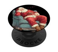 Cool Sleeping Santa Claus on Couch for Boys and Girls PopSockets Adhesive PopGrip