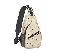 Cool Sling Backpack Compatible with Burrito Texture Polka Dot, Lightweight Sling Shoulder Bag, Outdoor Chest Crossbody Bike Gym Runner Daypack with Adjustable Strap for Men Women
