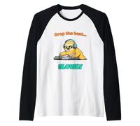 Cool Sloth DJ: Relaxed Music Lover's Style Beat & Good Vibes Raglan Baseball Tee