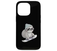 Cool Sloth On Snowboard Winter Mountain Vibes Case for iPhone 13 Pro