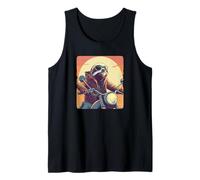 Cool Sloth Outfit with Motorcycle for Rider and Biker Tank Top