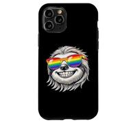 Cool Sloth Portrait with Rainbow Sunglasses Happy Fun Case for iPhone 11 Pro