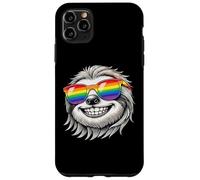 Cool Sloth Portrait with Rainbow Sunglasses Happy Fun Case for iPhone 11 Pro Max