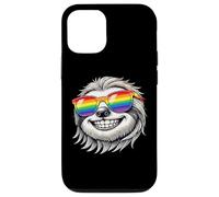 Cool Sloth Portrait with Rainbow Sunglasses Happy Fun Case for iPhone 12/12 Pro