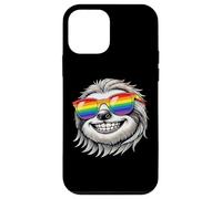 Cool Sloth Portrait with Rainbow Sunglasses Happy Fun Case for iPhone 12 mini