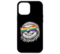 Cool Sloth Portrait with Rainbow Sunglasses Happy Fun Case for iPhone 12 Pro Max