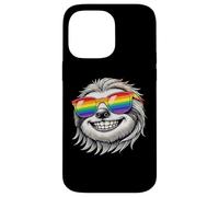 Cool Sloth Portrait with Rainbow Sunglasses Happy Fun Case for iPhone 14 Pro Max